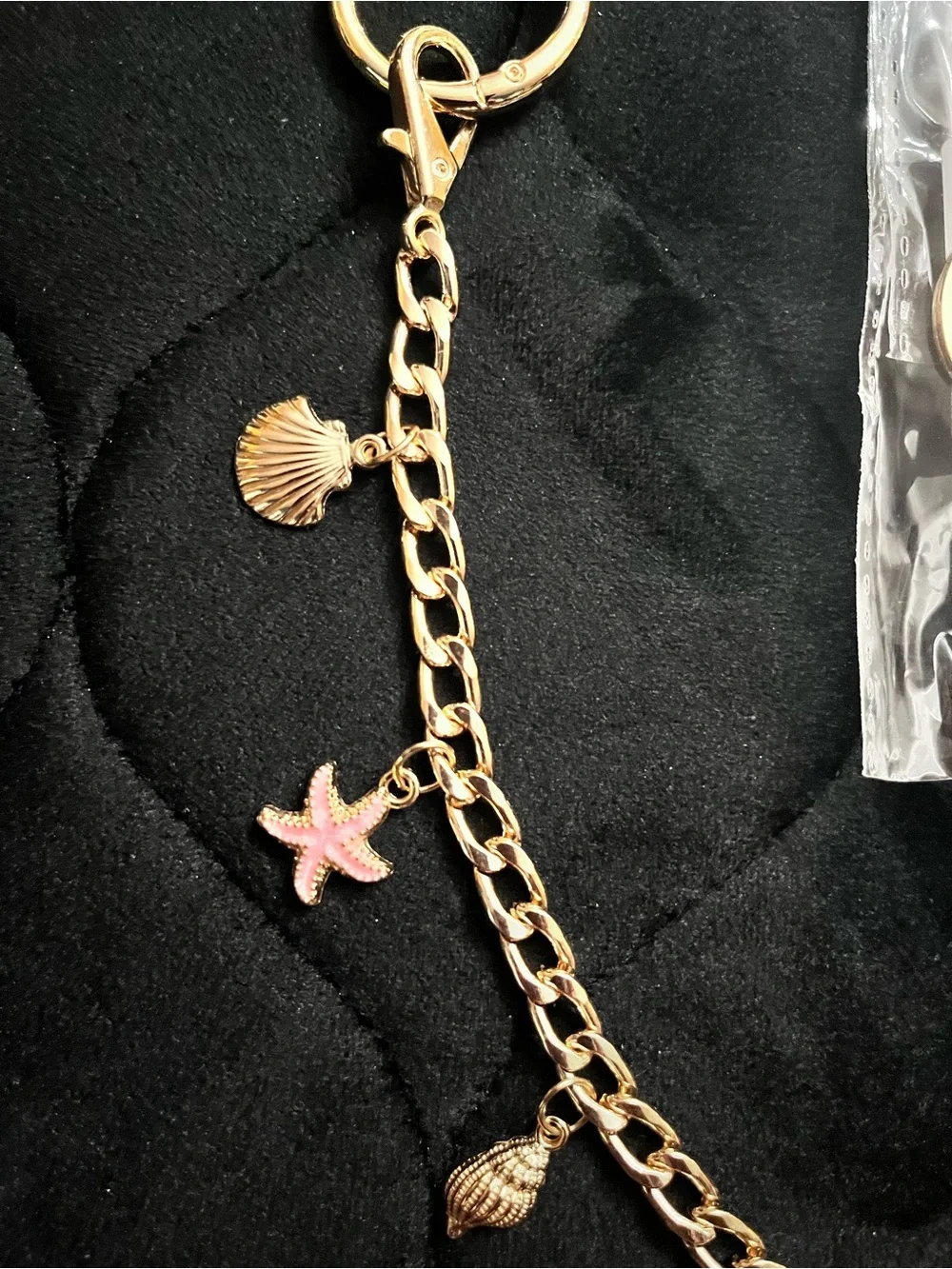 Pink & Gold Summer, Beach, and/or Ocean Themed Bag Charm Duo
